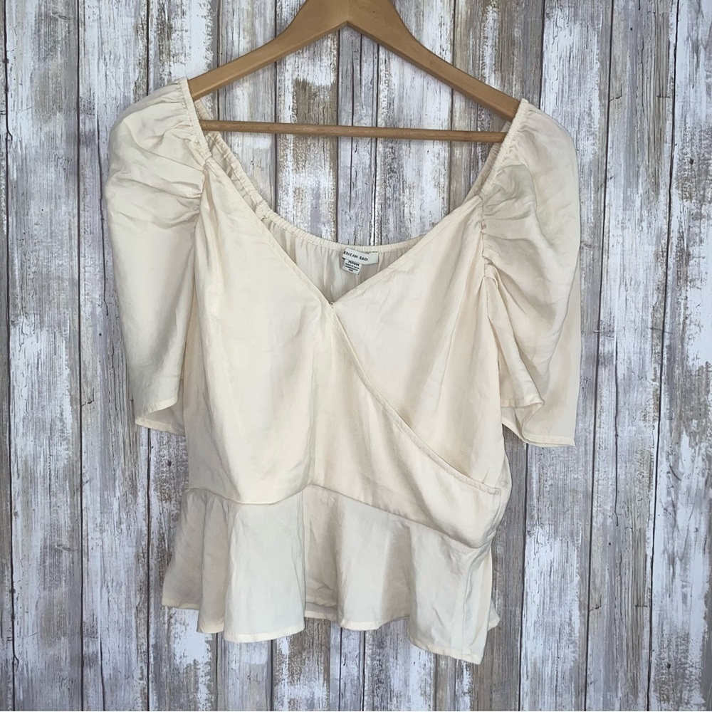 NWT American Eagle Cream Puff Sleeve Blouse - Picture 5 of 10